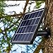 Skylety Solar Panel with Security Wall Mount Compatible with Ring Spotlight Cam Only, 5 m/ 16.4 ft Cable with Barrel Connector, 5 V/ 3.5 W (Max) Output, Without CAM, Black