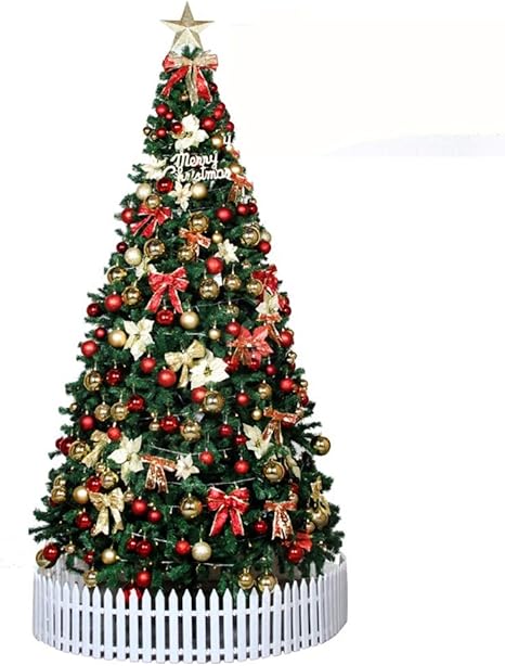 Amazon Co Jp Dulplay クリスマス装飾クリスマス ツリー 3 M 3 5 M 4 5 メートル M ハードカバー パッケージ フェスティブ ホテル ショッピング シーン装飾小道具 C 400cm 157inch ホーム キッチン