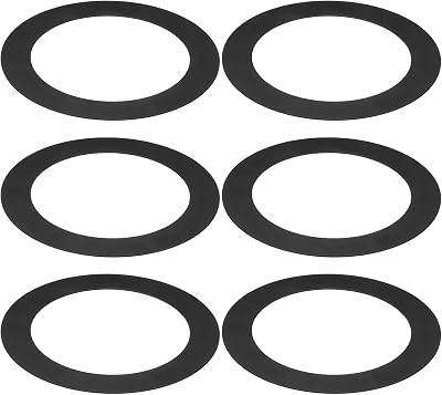 PATIKIL Goof Rings 6 Pack Recessed Light Trim Rings Matte Black 4.72in Ø