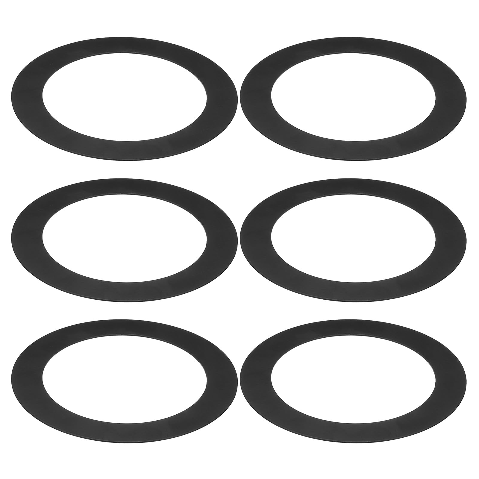 PATIKIL Goof Rings Inner Diameter 3.39", Outer Diameter 4.72", 6 Pcs Metal Goof Rings Cover Recessed Light Trim for Ceiling Wall Fixtures Can Lighting Down Light LED, Matte Finish Black