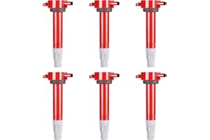 GRIZZLY AUTO Ignition Coil Pack UF502 Replacement for Dodge 2006-2010 Charger 2006-2008 Magnum 2007-2011 Nitro Challenger Avenger Chry 300 Town Country Sebring Pacifica 2.7L 3.5L 4.0L V6 Red Set of 6