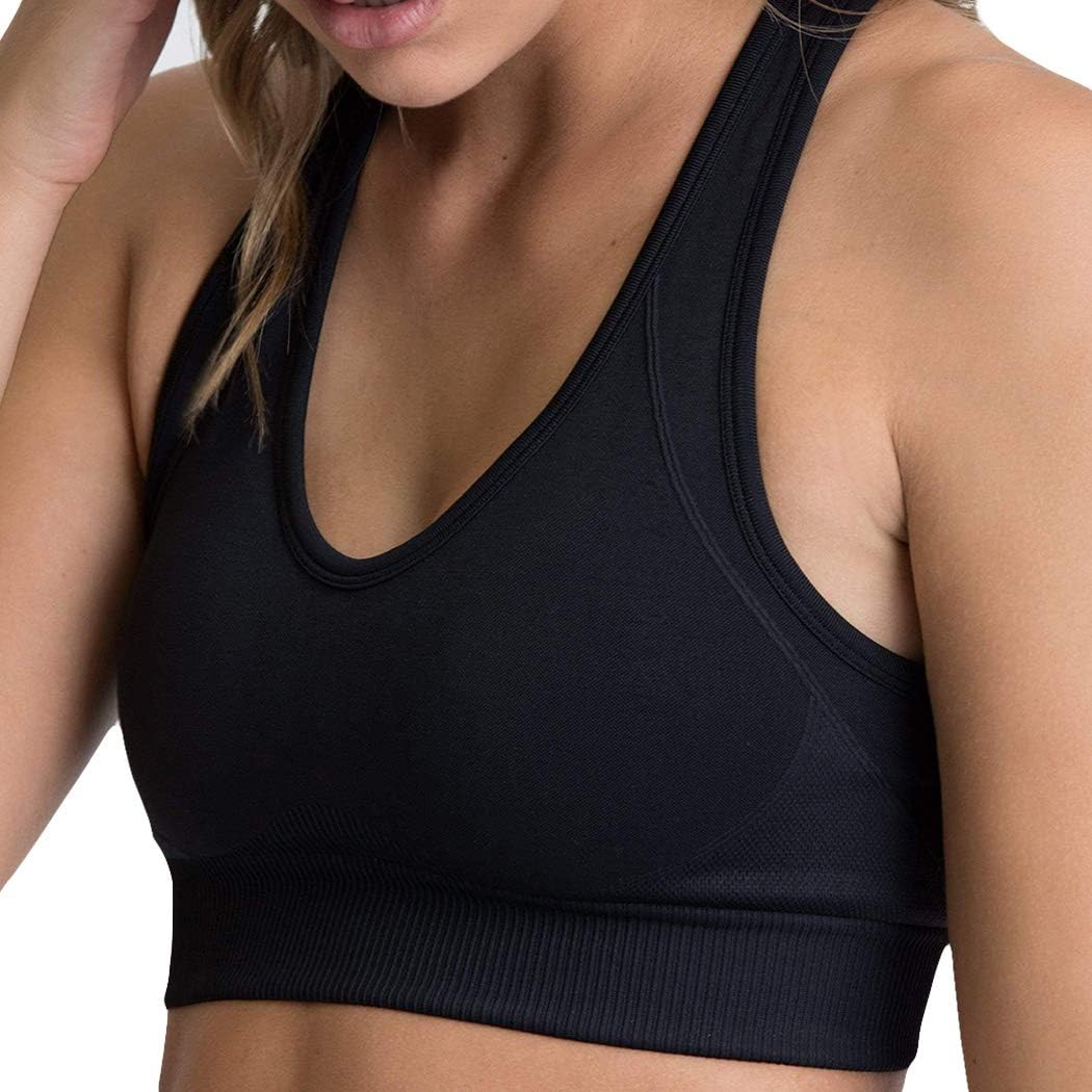 blingdeals Women Breathable Sport Bra Solid Color Workout Yoga Bra