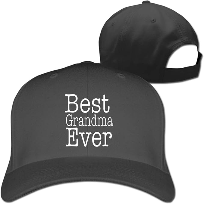 Best Grandma Ever Adjustable Baseball Cap Sport Hats for Men and Womens Black Clothing