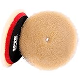 SPTA Wool Polishing Pads, 2Pcs 6 Inch (150mm) Wool Cutting Pad, Yellow Wool Buffing and Polishing Pad Set, Wool Buffing Wheel for Medium Cut for 6 Inch Car Polisher Polishing, Buffing and Cutting