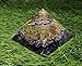 Orgone Pyramid Energy Generator – Third Eye Chakra Symbol Orgonite Lapis Lazuli Crystal Pyramid with Brass Metal - Chakra Balancing-Healing-Meditation-Yoga