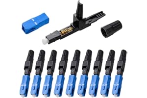 GwliUni 100 Pcs SC Fiber Optical Fast Cold Connector, Single Mode Quick Assembly Adapter Plug for FTTH,CATV etc., (SC-UPC)