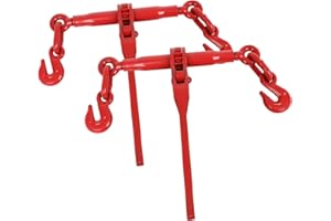 FAHKNS 2 Pack Chain Binder, 5/16 to 3/8 Inch Chain Binder, Ratchet Binder with 5400LBS Safe Working Load and 19000LBS Breaking Strength, Load Binder for Industrial Agricultural Traction Applications
