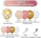 balloon garland Rose Gold Balloon Arch Kit 102pcs Beige Retro Pink Gold view 2