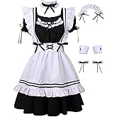 AGCOAH Anime Cosplay French Maid Costumes for Women Apron Fancy Dress