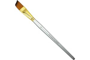 MyArtscape Taklon Synthetic Brushes - Short Handle Replacement Brushes … (Angle 3/4")