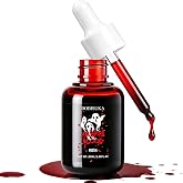 BOBISUKA Halloween Dripping Fake Blood, Realistic Washable SFX Blood Makeup for Zombie Vampire Clown Monster Costumes, Cosplay, Haunted House &amp; Special Effects, Fresh color, 1.69 Fl Oz