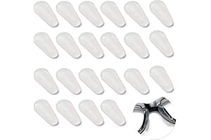 12 Pairs Adhesive Eye Glasses Nose Pads, Water-Drop Shape Stick on Anti-Slip Soft Silicone, Adhesive Nose Pads Glasses Nose P