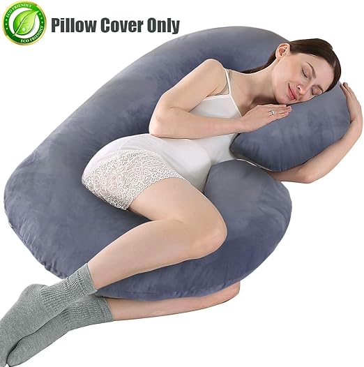 Amazon Com Kwlet Pregnancy Pillow Cover C Shaped Pillow Cover