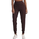 Rrosseyz Joggers for Women with Zipper Pockets Lightweight High Waisted Athletic Pants for Travel Lounge Workout