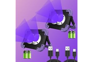 Lichaser 20w COB LED Portable Battery Flood Black Light, 395nm UV LED USB Rechargeable Black Light, Suitable for Dark, Glow P