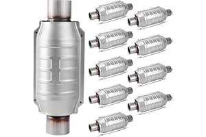 AUTOSAVER88 ATCC0016 2" Inlet/Outlet Universal Catalytic Converter with Heat Shield (EPA Compliant)