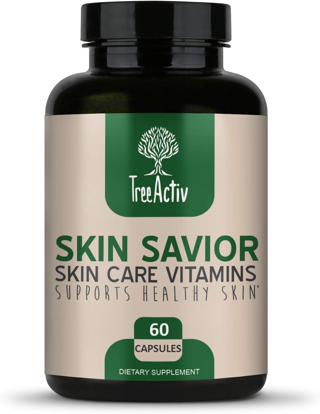 TreeActiv Skin Savior | Acne Relief Supplement | Natural Oral Herbal Clinically Proven Treatment System - Clear Face Medication - Skin Care for Men, Women, Adults, Teens (60 Pills / 30 Day Supply)