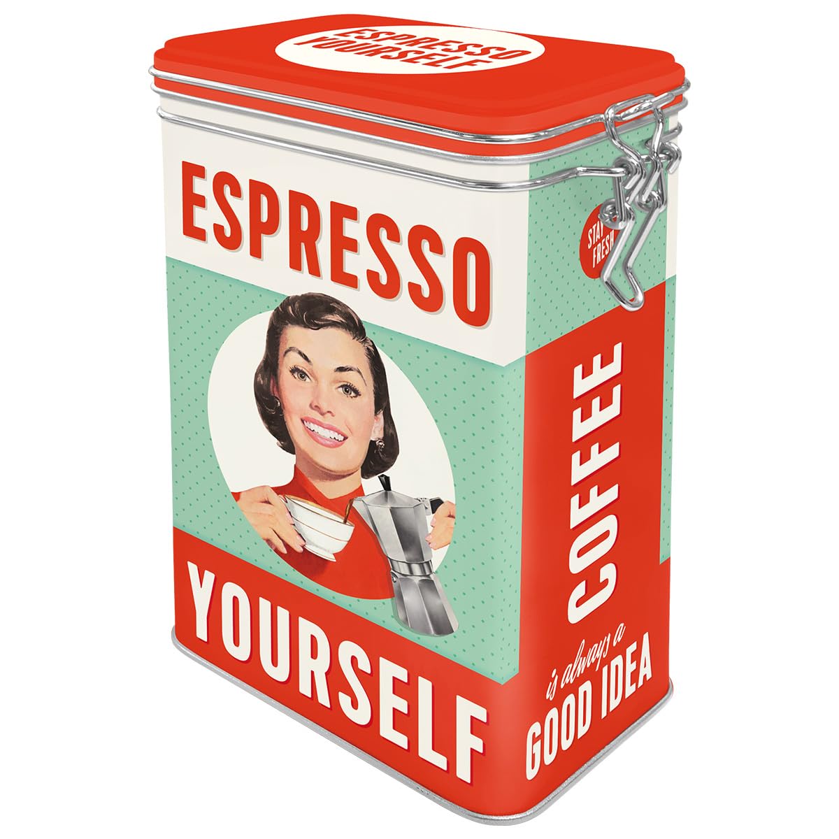 Nostalgic-Art 31104 Say It 50s Espresso Yourself, Aroma Tin