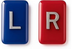SCRAPHEART X-Ray Markers - Clear Epoxy Resin with Lead Letters L & R - NO Initials - Small Rectangle Generic Markers Include Extra Strength Adhesive Strips - Reusable & Washable