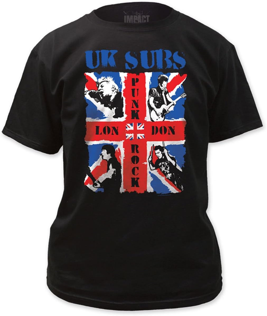 UK Subs - Mens London Punk Rock T-Shirt in Black, Small, Black
