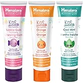 Himalaya Botanique Kids Toothpaste Variety Pack, Bubble Gum, Orange & Cool Mint Flavors to Bright Smiles and Keep Kids Brushi