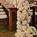 Luyue Silk Hydrangea Heads Artificial Decoration Flowers Garden Floral Decor,Pack of 10 (White)