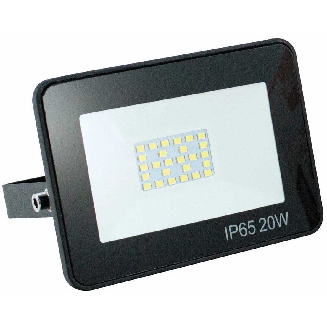 Kingavon Glass Surface IP65 LED Flood Light, Aluminium, 20 W, Black