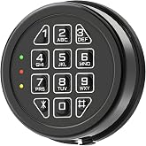 Electronic Gun Safe Lock Replacement Keypad with Solenoid Lock - Black | Gun Safe Lock with Programmable Electronic Keypad, Lock Fits High Security Safe Box and Security Cabinet