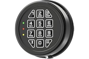 LA MACAZA Electronic Safe Lock Replacement Keypad with Solenoid Lock, Gun Safe Lock with Programmable Electronic Keypad, Lock Fits High Security Safe Box and Security Cabinet