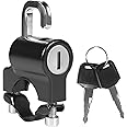 GoolRC Universal Motorcycle Helmet Lock Anti-Theft Helmet Security Lock Metal 22mm-24mm Black with 2 Keys Set