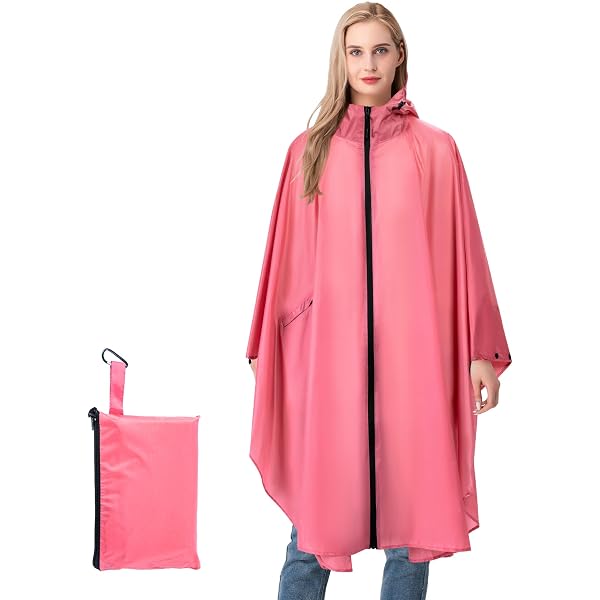 Poncho De Pluie Imperméable POWINSUN - Avec Capuche Et Poche - Pour Femme, Homme, Adulte