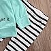 Unisex Baby Clothes Outfit Birthday Outwear Hood Tops Casual Stripes Pants Leggings Set Blue