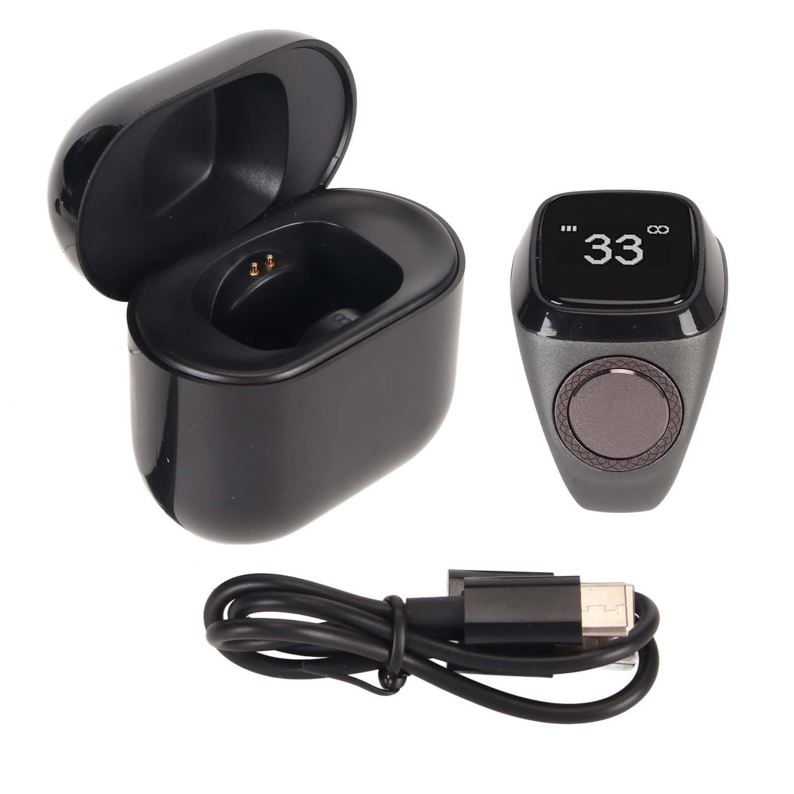 Finger Tally Counter, 20mm Rechargeable Tally Counter BT5.1 Handheld Number Click Counter Digital Finger Counter Support for IQibla APP with 0.49in Screen