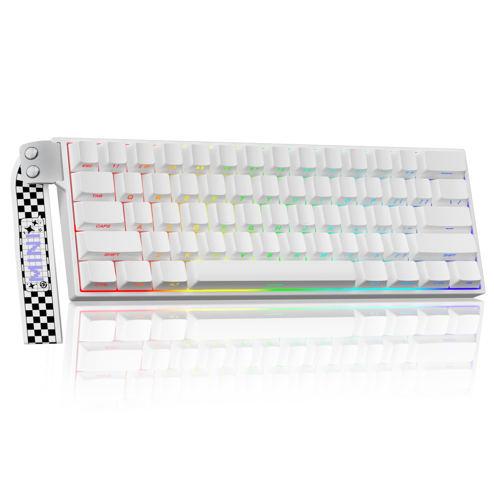 Aula MINI60 HE PRO - 60% Mechanical Gaming Keyboard Wireless, Hall Effect Magnetic Switch Hot Swappable, Rapid Trigger Mode, 8000 Hz Polling Rate, 60 Percent Compact Design (White)
