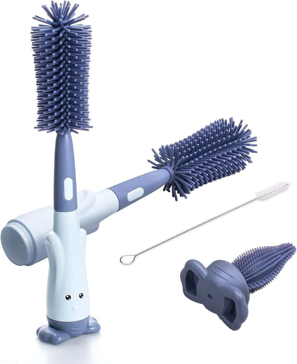 Alyvisun Silicone Bottle Brush Set Teat & Straw Brush Baby 3 in 1