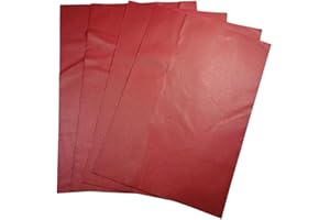 Nevada Cowhide Leather Sheets 0.6–0.8mm – Black White Red – 8.5"x11" & 12"x24" – Soft Leather for Leathercraft (Red (8.5"x11"