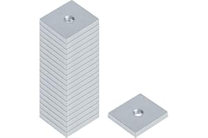 Fanmao 20 Pcs 3/8"-16 Tapped Hole Heavy Duty Square Plate Channel Washer for 1-5/8" Strut Channel Structural Support, 7/32" Thick