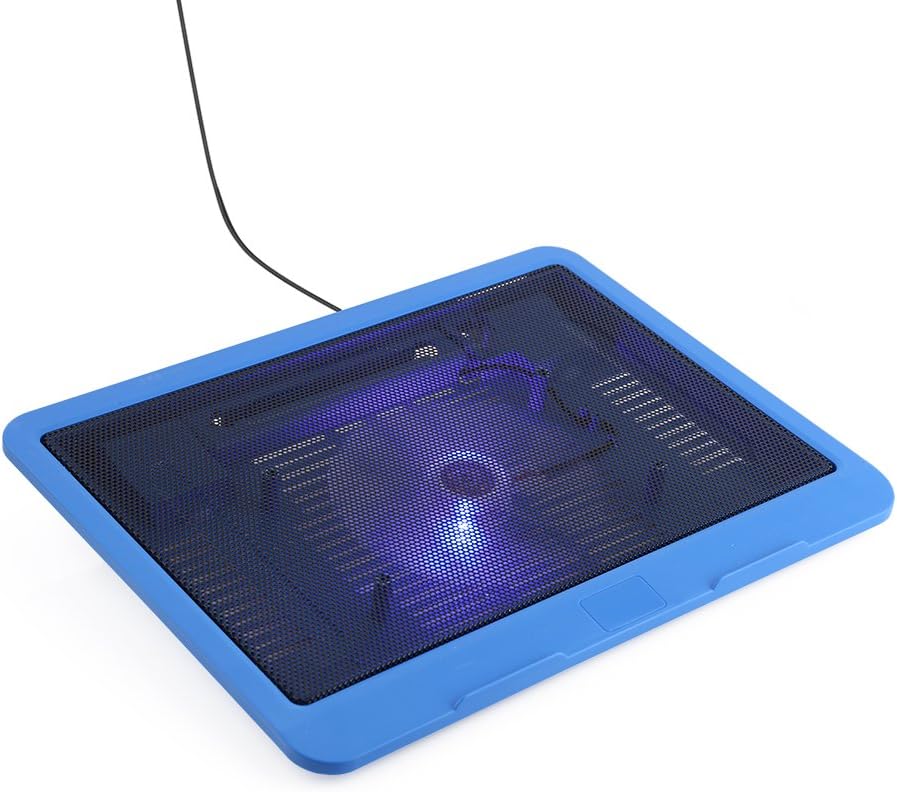 SANON Laptop Cooler, USB Cooling Pad Base Big Fan Stand for Notebook(Blue/Black).