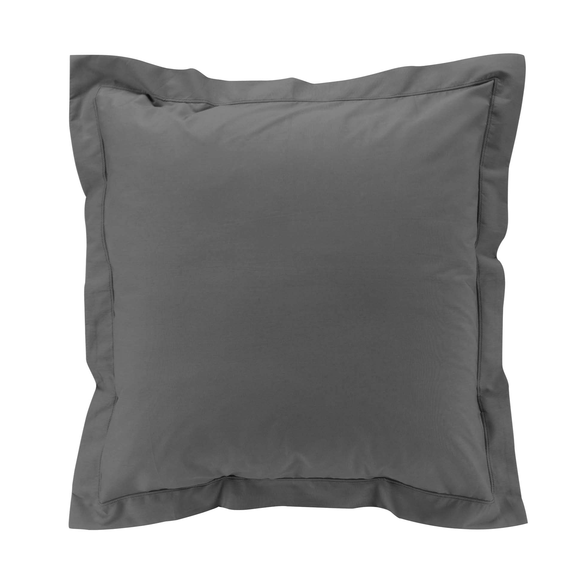 douceur d'intérieur, Pillowcase (63 x 63 cm) Percaline Steel, Cotton Percale — image 1