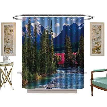 Amazon Com Prunus Shower Curtains Fabric Pipeste River Rushes