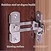 90 Degree Right Angle Lock for Locking Sliding barn Door Locks and latches Satin Chrome Door latches