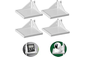 GENERIC 4 PCS Grow Tent Corner Shelf,16 mm Grow Tent Accessories,White Grow Tent Shelves for Place The Hygrometer Camera and Planting Equipment Black/White (White/4PCS)