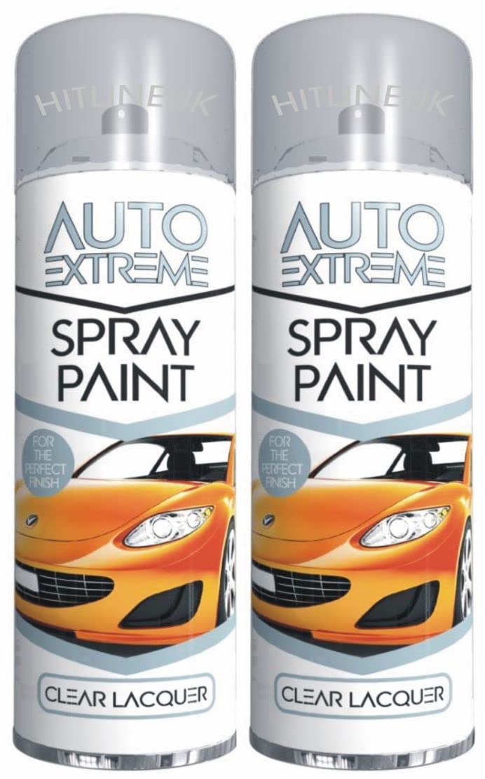 2 x 250ml Clear Lacquer Spray Paint Cans All Purpose Diy Spray Paint clear coat spray paint