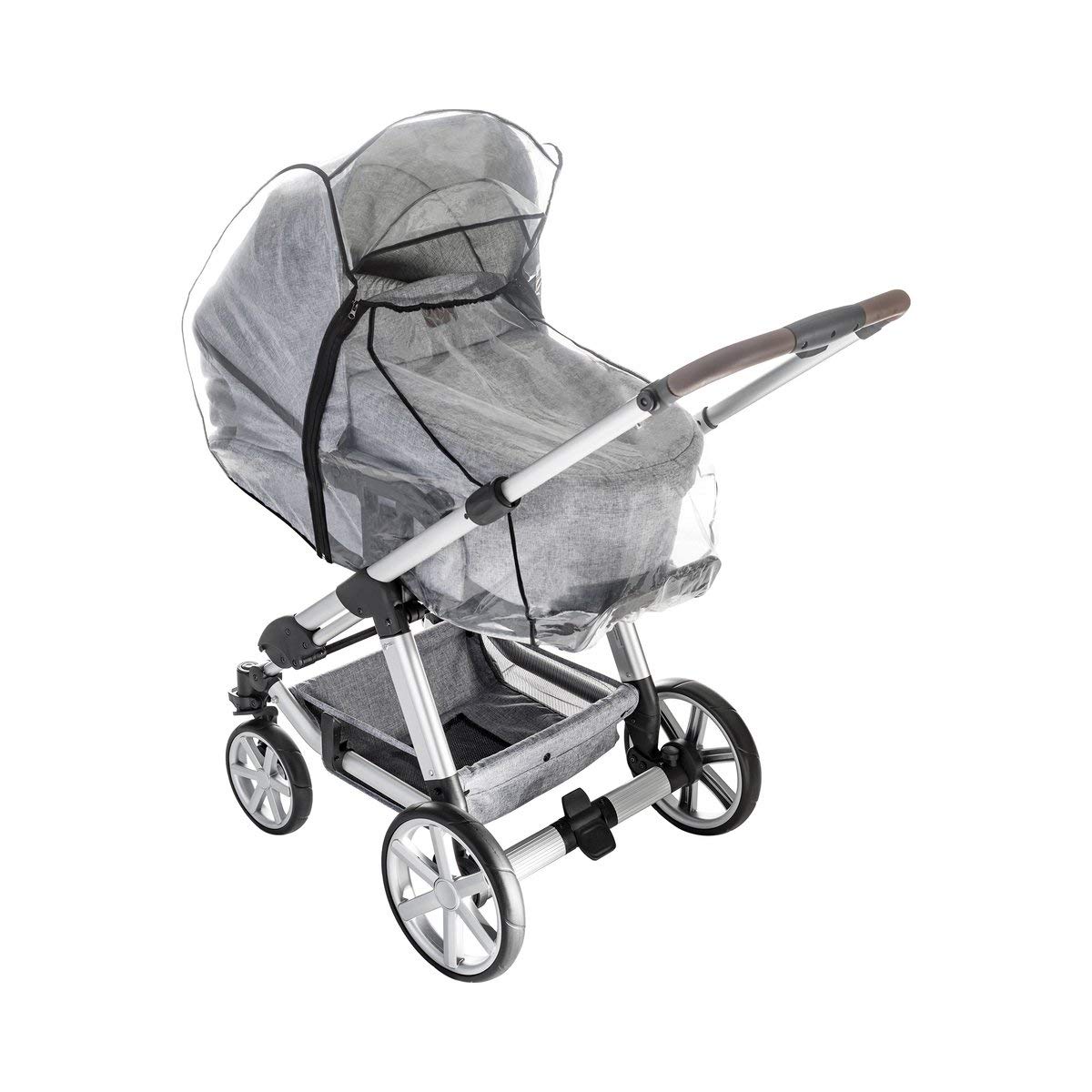 Reer RainCover Classic + Regenschutz, für Kombi-Kinderwagen mit Reißverschluss