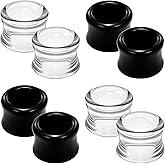 Cisyozi 6G-50mm Acrylic Gauges for Ear Double Flared Saddle Lightweight Ear Gauges Tunnels Plugs Stretcher Expander Piercing Body Jewelry for Women Men Black Clear