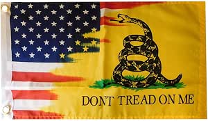 Texas & Gadsden Flagge Combo – 90x150cm, 100D Polyester, Wetterfest Mit Messingösen