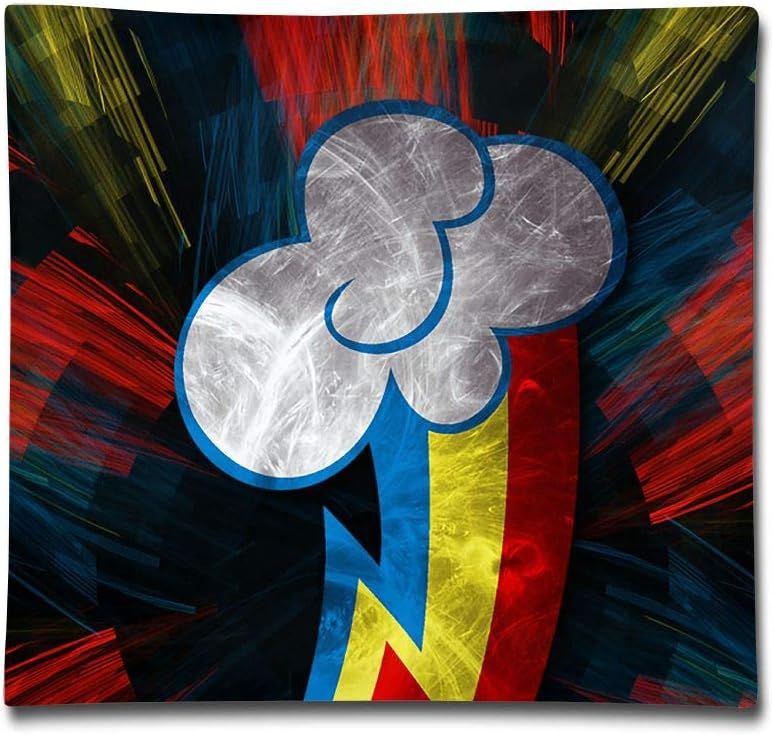 Redcong Pillow Cover 18"X18" Rainbow Dash Pillowcase Square Throw Case Cushion for Sofa Decorative