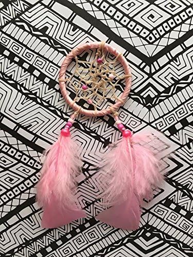 Pink Dreamcatcher - Rear view Mirror Accessory - FREE SHIPPING - Car Dream Catcher