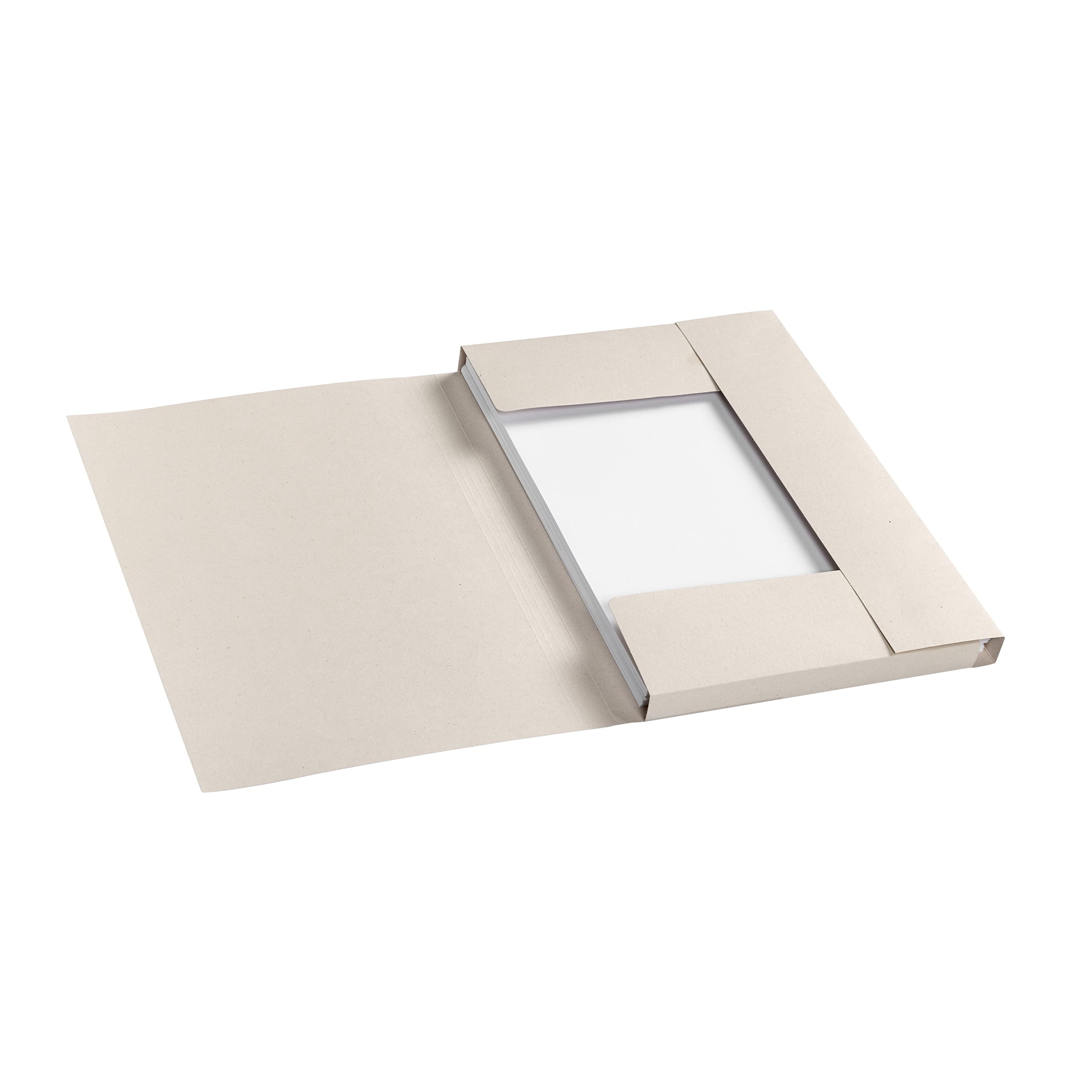 Jalema 3882511- Pack of 10 Eco-Friendly Folders with 3 Folio Flap | 225 g/m² | Tree Free Secolour | Natural Beige