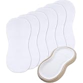 6 Pcs Changing Pad Liners Compatible with Keekaroo Peanut Changer, White | Waterproof Quilted Changing Table Liners for Keekaroo Peanut, Thicker Non-Slip, Reusable &amp; Machine Washable, 6 Pack White